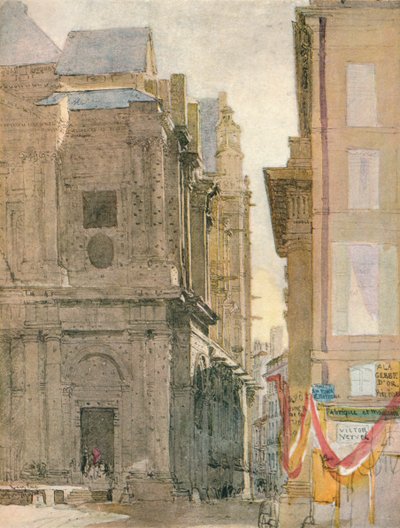 सेंट Eustache चर्च, पेरिस, c1829 द्वारा डेविड कॉक्स बड़े