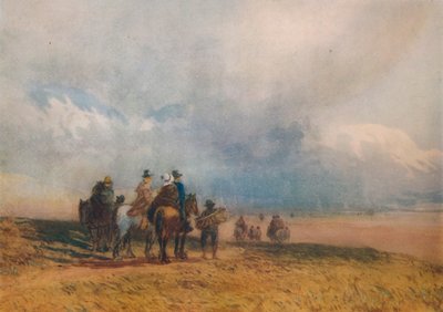 क्रॉसिंग द सैंड्स, उल्वरस्टन, c1834 द्वारा डेविड कॉक्स बड़े