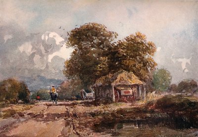 द कार्ट शेड, 1841 द्वारा डेविड कॉक्स बड़े