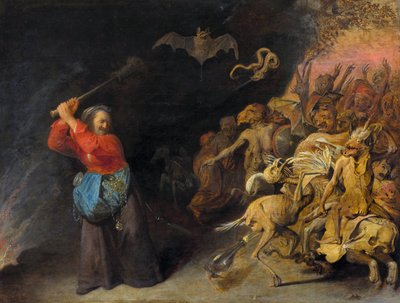 मेग ला फोले - मैड मेग (डी ड्यूल ग्रिएट) रिकर्ट (रिजकार्ट), डेविड (1612-1661) द्वारा। कैनवास पर तेल, c १६५०, कला इतिहास संग्रहालय, वियना द्वारा डेविड द्वितीय रेकैर्ट