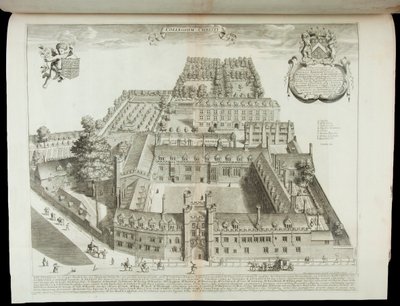 &39;कॉलेजियम क्रिस्टी&39;, क्राइस्ट कॉलेज कैम्ब्रिज, 1690 का दृश्य द्वारा डेविड लोगन