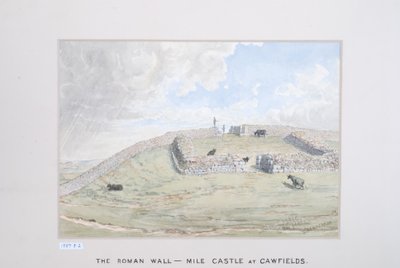 रोमन वॉल - काइलफील्ड्स में माइल कैसल, 1880-89 (कागज पर wc) द्वारा डेविड मोसमैन
