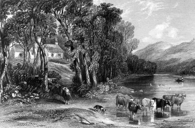एलिसलैंड, जॉन विल्सन द्वारा &39;लैंड ऑफ बर्न्स&39; का चित्रण, 1840 में प्रकाशित हुआ द्वारा डेविड ऑक्टेवियस हिल