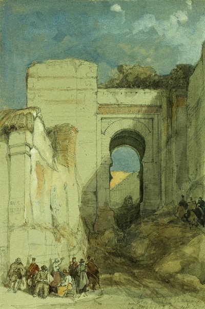 एक पुराना मूरिश गेटवे, ग्रेनेडा, 1883 द्वारा डेविड रॉबर्ट्स