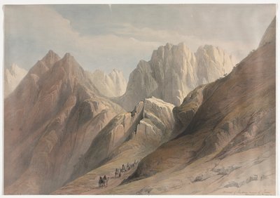 1839 की सिनाई की निचली श्रेणी का चढ़ाई। द्वारा डेविड रॉबर्ट्स
