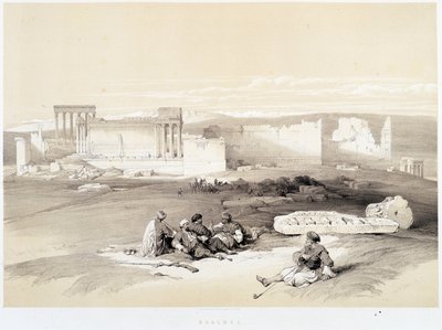 लेबनान में बालबेक (बालबेक), "द होली लैंड" में 05/05/1839 को बनाया गया, लंदन 1849 द्वारा डेविड रॉबर्ट्स