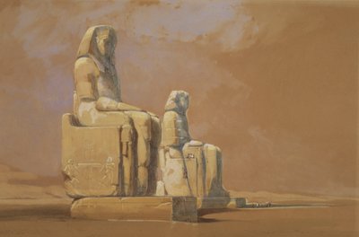 कोलोसी, थेब्स, 1838 द्वारा डेविड रॉबर्ट्स