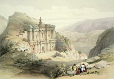 एल डेयर, पेट्रा, मार्च 8, 1839, लुई पवित्र (1806-85) पब द्वारा उत्कीर्ण &39;द होली लैंड&39; के वॉल्यूम III से प्लेट 90 1849 द्वारा David Roberts