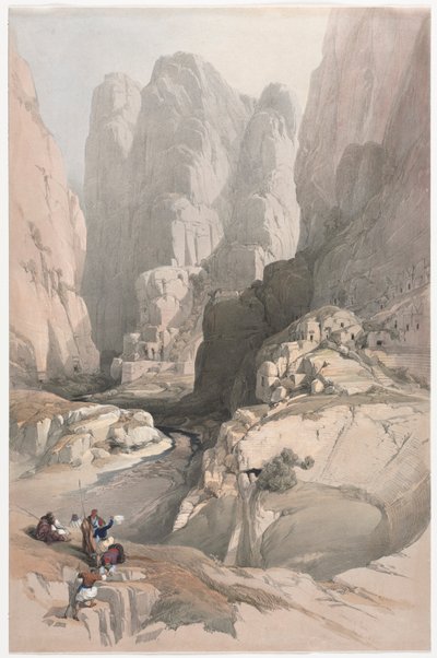 पेट्रा, थियेटर में प्रवेश, 1839। द्वारा डेविड रॉबर्ट्स