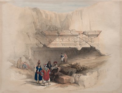 किंग्स, जेरूसलम, 1839 के मकबरों के प्रवेश द्वार। द्वारा डेविड रॉबर्ट्स
