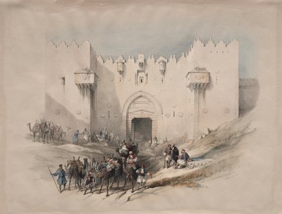 गेट ऑफ़ दमिश्क, यरूशलेम, 1839। द्वारा डेविड रॉबर्ट्स