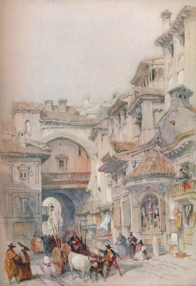 विवरम्बला, ग्रेनाडा का गेट, 1830, 1930। द्वारा डेविड रॉबर्ट्स