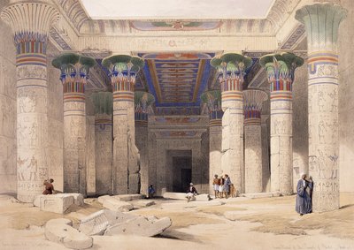 फिलाई के मंदिर का ग्रैंड पोर्टिको - नूबिया, 1842-1849 द्वारा डेविड रॉबर्ट्स