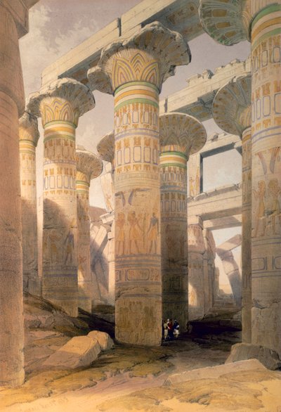 हॉल ऑफ कॉलम, कर्णक, मिस्र, 19वीं शताब्दी द्वारा David Roberts