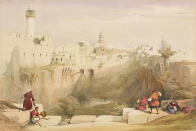 जेरूसलम, 12 अप्रैल 1839, लुइस हेघे (1806-85) पब द्वारा उत्कीर्ण &39;द होली लैंड&39; के खंड I से प्लेट 12। 1842 द्वारा डेविड रॉबर्ट्स
