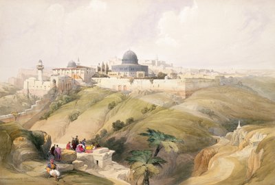 जेरूसलम, 9 अप्रैल 1839, लुइस हेघे (1806-85) पब द्वारा उत्कीर्ण &39;द होली लैंड&39; के खंड I से प्लेट 16। 1842 द्वारा David Roberts