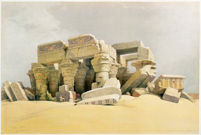 कोम ओम्बो के मंदिर के खंडहर, मिस्र, c1845 द्वारा डेविड रॉबर्ट्स