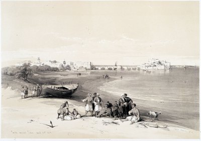 सिडोन (सईद), 28/04/1839 को "" द होली लैंड "", लंदन 1849 . में बनाया गया चित्र द्वारा डेविड रॉबर्ट्स