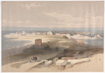 सूर या त्सोर, प्राचीन टायर इथमस से, 1839। द्वारा डेविड रॉबर्ट्स