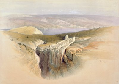 लुब हागे (1806-85) पब द्वारा उत्कीर्ण &39;द होली लैंड&39; के वॉल्यूम II से प्लेट 50, मोआब, 4 अप्रैल 1839 को देख रहे हैं। 1843 द्वारा डेविड रॉबर्ट्स