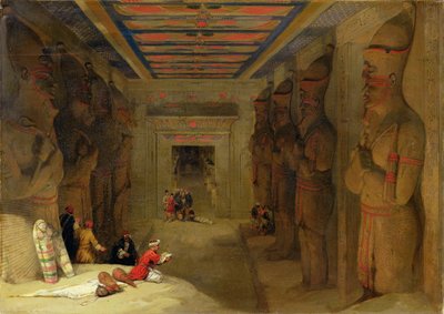 अबू सिंबल, मिस्र के महान मंदिर का हाईपोस्टाइल हॉल द्वारा David Roberts