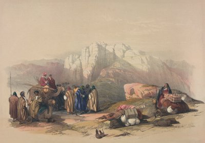 लुईस हेघे (1806-85) द्वारा उत्कीर्ण &39;द होली लैंड&39; से हारून का मकबरा द्वारा डेविड रॉबर्ट्स