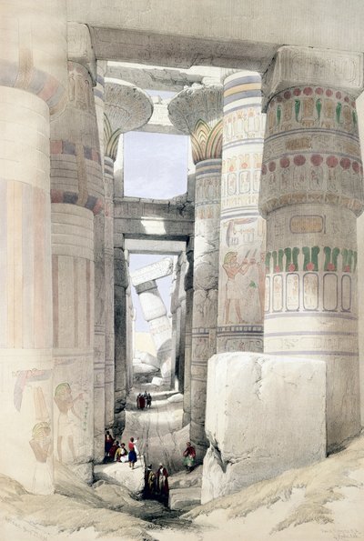 हॉल ऑफ कॉलम, कर्णक, मिस्र, c1845 के माध्यम से देखें द्वारा डेविड रॉबर्ट्स