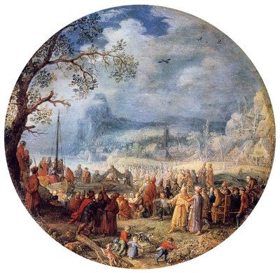 1623 में जीनज़ारेथ झील में मसीह का उपदेश। द्वारा डेविड विंकोबन्स