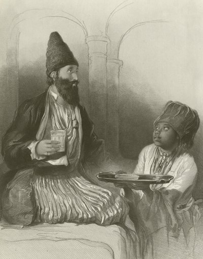 एक फारसी राजकुमार, उसका दास उसे शर्बत लाता था द्वारा डेविड विल्की