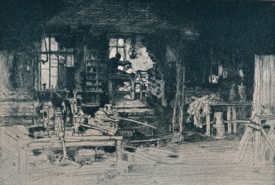 कार्यशाला, स्टर्लिंग, 1905। द्वारा डेविड यंग कैमरून