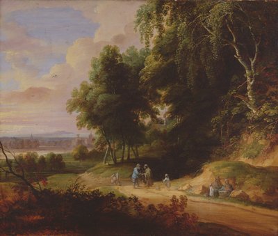 जिप्सी आंकड़ों के साथ लैंडस्केप द्वारा David and Vadder Teniers