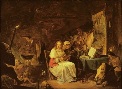 ऊष्मायन दृश्य (तांबे का तेल चिनाई पर चढ़ाया गया) द्वारा David Teniers the Younger