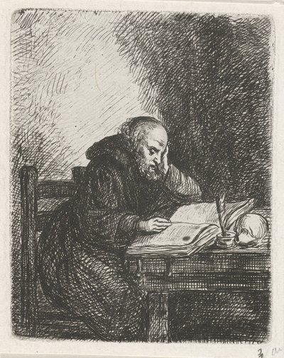 पढ़ने वाला भिक्षु द्वारा David van der Kellen