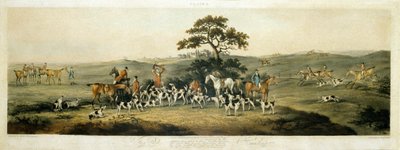 फॉक्सहंटिंग, प्लेट 3, थॉमस सदरलैंड द्वारा उकेरी गई (1785-1838) 1817 (कलर लिथो) द्वारा डीन एसएनआर। (बाद) वोल्स्टेनहोल्म