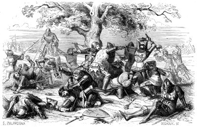 तीस फ्रांसीसी शूरवीरों ने अंग्रेजी, ब्रिटनी, फ्रांस, 1351 1882-1884 से लड़ाई की द्वारा Deghouy