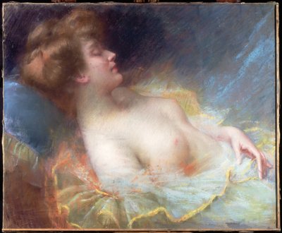 युवा महिला सो रही है (पेस्टल) द्वारा Delphin Enjolras