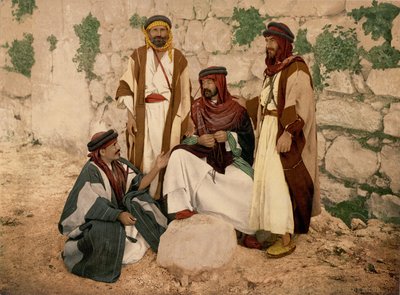 बेडौइन समूह, पवित्र भूमि, c.1890 (फोटोमैकेनिकल प्रिंट) द्वारा डेट्रोइट फोटोग्राफिक कंपनी