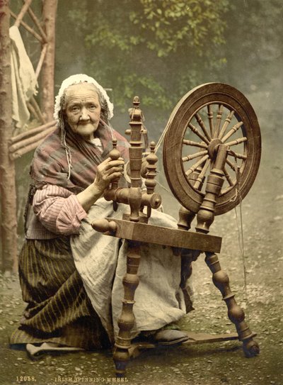 आयरिश स्पिनिंग व्हील काउंटी गॉलवे, 1890 द्वारा डेट्रोइट फोटोग्राफिक कंपनी