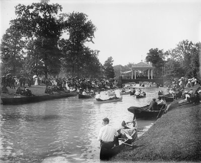 ग्रैंड कैनाल, बेले आइल पार्क, 1903-20 पर बैंड कॉन्सर्ट द्वारा डेट्रोइट प्रकाशन कंपनी