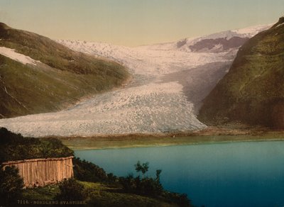 ग्लेशियर, स्वार्टसेन, नॉर्वे, फोटोक्रोम प्रिंट, c.1900 द्वारा डेट्रोइट प्रकाशन कंपनी