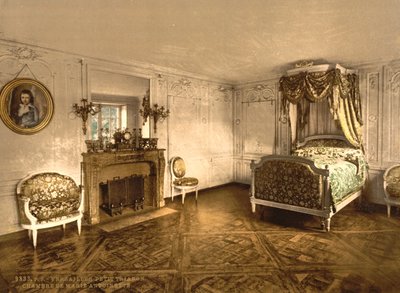 पेटिट ट्रायोन, वर्साय, मैरी एंटोनेट का कक्ष, c.1890-1900 द्वारा डेट्रोइट प्रकाशन कंपनी