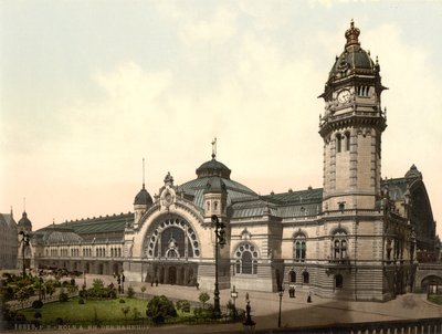 रेलवे स्टेशन, कोलोन, जर्मनी, c.1900 द्वारा डेट्रोइट प्रकाशन कंपनी