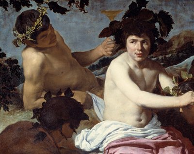 Bacchus की विजय या "द ड्रंक" विवरण। डिएगो रोड्रिग्ज डी सिल्वा वाई वेलास्केज़ (१५९९-१६६०) की पेंटिंग लगभग १६३९-१६४२। मंद। 1,65x2,25 मीटर मैड्रिड, प्राडो संग्रहालय द्वारा डिएगो वेलाज़क्वेज़