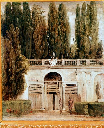 मेडिसिस विला के बगीचे का दृश्य (कैनवास पर तेल, c.1649) द्वारा डिएगो वेलाज़क्वेज़
