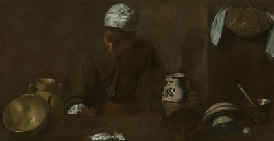 किचन सीन, 161820। द्वारा डिएगो वेलास्केज़