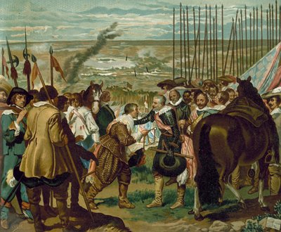 ब्रेडा, नीदरलैंड, 1625 (क्रोमोलिथो) का आत्मसमर्पण द्वारा डिएगो वेलाज़क्वेज़