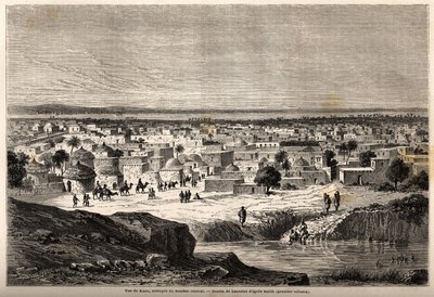 कानो का दृश्य (वर्तमान नाइजीरिया के उत्तर में शहर और राज्य), मध्य सूडान का गोदाम, लैंसलॉट द्वारा चित्रित, 1849-1855 की यात्रा को चित्रित करने के लिए, डॉ हेनरी बार्थ के अफ्रीका के केंद्र में। "" ले टूर डू मोंडे, नोव्यू जर्नल डेस वॉयेजेस" में  द्वारा डायडोनेन्स अगस्टे लैंसेलोट