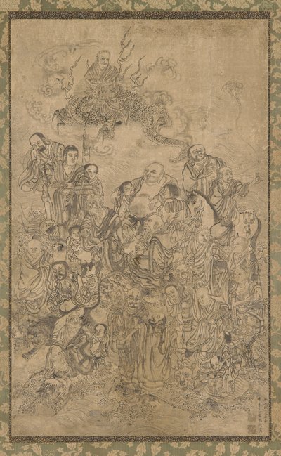 लुओहान का एक समूह द्वारा डिंग यूनपेंग