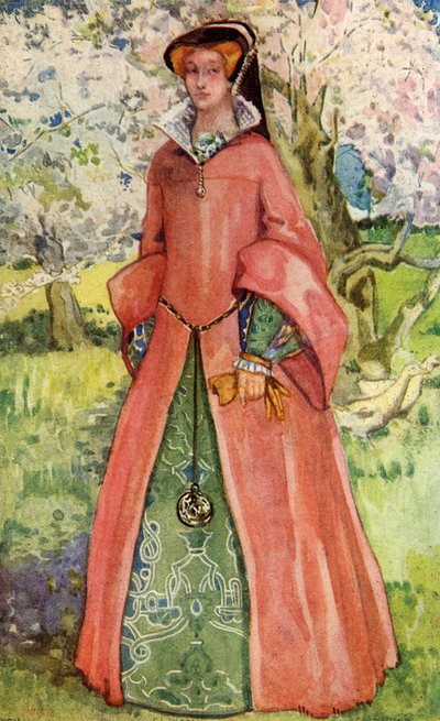 मैरी I के शासनकाल में महिला की वेशभूषा (1553-1558) द्वारा डायोन क्लेटन कैल्थ्रोप