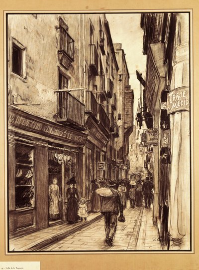 स्ट्रीट टेपिनेरिया, बार्सिलोना (ड्राइंग) द्वारा Dionisio Baixeras-Verdaguer
